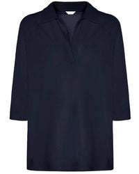 Malo - Blouse Met Wingtip-Kraag - Lyst