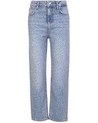 Liu Jo - Rhinestone straight-leg jeans - Lyst