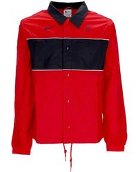 Nike - Coach Jacket Veste Legere Nba Full-Snap Pour Hommes Chibul University Rouge/Noir/Blanc - Lyst