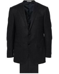 Corneliani - Kostuums ,Grijs ,Wol Luxe Wol Kasjmier Pak - Lyst