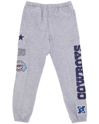 Mitchell & Ness - Broeken ,Grijs ,Katoen Dallas Mavericks Fleece Trainingsbroek - Lyst