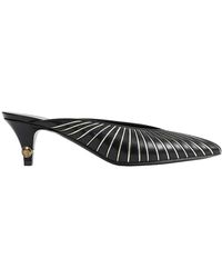 Versace - Schoenen ,Zwart ,Leer Gianni Nappa Mules 55 Mm - Lyst