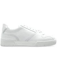 Moschino - Schoenen ,Wit ,Leer Leren Sportschoenen - Lyst