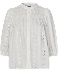 Lolly's Laundry - Overhemden ,Wit ,Katoen June Ll Shirt 3/4 - Lyst