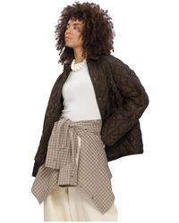Notre-v - Jassen ,Bruin ,Leer Nv-Iemke Quilted Jacket - Lyst