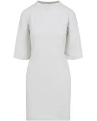 Balenciaga - Mock Neck T-Shirt Jurk Met Korte Mouwen - Lyst