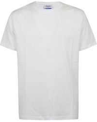 Off-White c/o Virgil Abloh - T-shirt bianca slim fit ricamata - Lyst