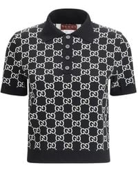 Gucci - Polo Reversible De Jacquard De Lana Con Gg, Talla - Lyst
