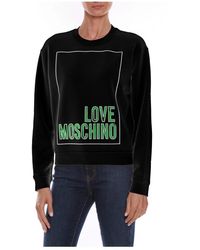 Love Moschino - Maglione di cotone nero di lusso - Lyst