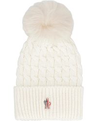 Moncler - Wollmütze Mit Bommel - Lyst