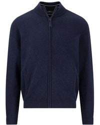 Fynch-Hatton - Strickjacke Mit Reißverschluss Und Gewebten Details - Lyst