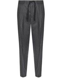 Dolce & Gabbana - Broeken ,Grijs ,Katoen Elastische Taille Regular Fit Broek - Lyst