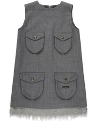 Philippe Model - Kleedjes ,Grijs ,Wol Jurk - Lyst