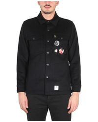 Department 5 - Shirt Collar Snap Button Jacket - Lyst