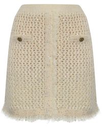 Twinset - Jacquard Mesh Wollen Rok - Lyst