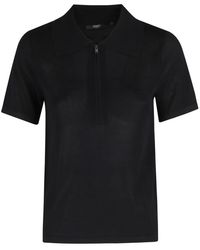 Seventy - Tops ,Zwart ,Polo Met Rits - Lyst