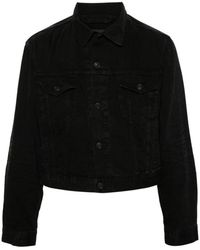 Balenciaga - Schwarze jeansjacke zerstörter effekt - Lyst