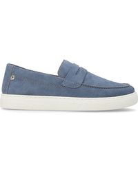 Rieker - Blaue Wildleder-Loafer - Lyst