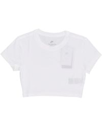 Nike - Chill Knit Crop Top Weiß - Lyst