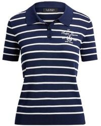 Ralph Lauren - Tops ,Blauw ,Katoen Korte Mouw Pullover - Lyst