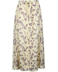 Alysi - Langer Elastischer Rock Mit Unterrock - Lyst