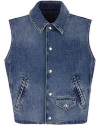 Givenchy - Jassen ,Blauw ,Denim Denim Vest - Lyst