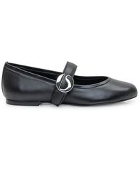 Coperni - Schoenen ,Zwart ,Zwarte Leren Ballerina Sandalen - Lyst