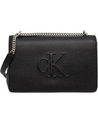 Calvin Klein - Elegante Umhängetasche Mit Klappe Und Kette - Lyst