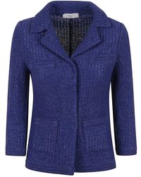 Charlott - Jassen ,Blauw ,Blauwe Jas Voor Stijlvolle Lagen - Lyst