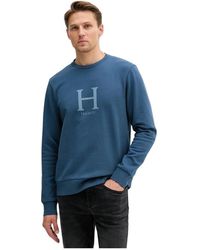 Hackett - Hoodies & Sweatvesten ,Blauw ,Katoen H Logo Crew-Neck Sweatshirt - Lyst