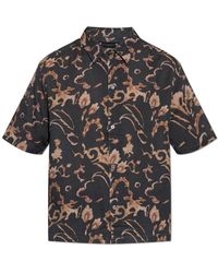 AllSaints - Overhemden ,Zwart ,Katoen Fortune Short Sleeve Boxy Shirt - Lyst