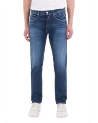Replay - Reguläre denim jeans blau dunkel - Lyst
