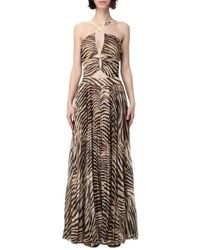 Just Cavalli - Zebra Print Maxi Kleid - Lyst