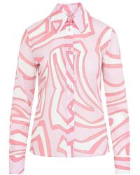 PUCCI - Overhemden ,Roze ,Katoen L/Shirt - Lyst