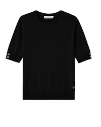 BUSNEL - Truien & Vesten ,Zwart ,Wol Lucca Top - Lyst