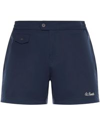 MC2 Saint Barth - Badmode ,Blauw ,Slim Fit Stretch Zwemshort - Lyst