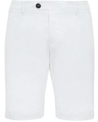 Roy Rogers - Weiße baumwoll-bermuda-shorts slim fit - Lyst