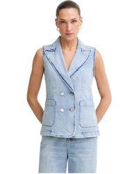 MARC AUREL - Jassen ,Blauw ,Denim Denim Vest - Lyst