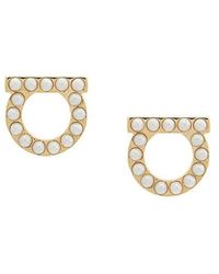 Ferragamo - Stud Ohrringe Mit Gancini Logo - Lyst