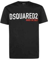 DSquared² - Tops ,Zwart ,Katoen Zwarte Cool Fit T-Shirt - Lyst