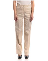Seventy - Pantalón pierna recta de lino y algodón elástico - Lyst