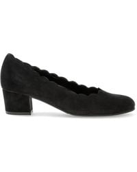 Gabor - Schwarze samt wellenpumps - Lyst