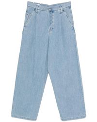 Dries Van Noten - Jeans ,Blauw ,Katoen Pleated Jeans - Lyst