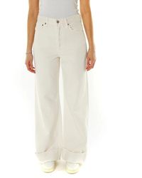 Agolde - Broeken ,Katoen High Waist Wide Leg Jeans - Lyst