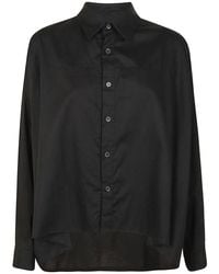 Yohji Yamamoto - Weiße Baumwoll-Oversized-Bluse - Lyst