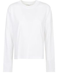 Closed - Weißer Rundhalsausschnitt Kurzarm Pullover - Lyst
