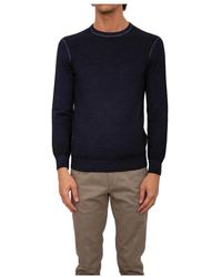 Paul & Shark - Truien & Vesten ,Blauw ,Rondgebreide Trui - Lyst