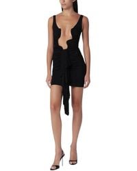 Christopher Esber - Kleedjes ,Zwart ,Salacia Jersey Drape Mini Jurk - Lyst
