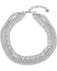 Self-Portrait - Kristall Choker Halskette - Lyst