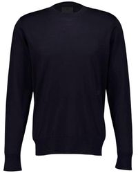 Givenchy - Nachtblauwe Katoen Zijde Trui - Lyst